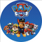 Customize Paw Patrol Round Backdrops Blue Boys Birthday Party Circle Background Robots Game Birthday Covers Cylinder Plinth Covers