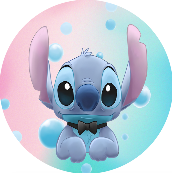 thumbnail image 2 of Disney Stitch Round Backdrops Kids Birthday Party Circle Background Li... 2 of 14