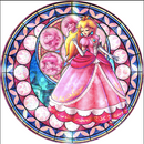 Customize Super Mario Peach Amiibo Princess Backdrop Cover Round Backdrop Girls Birthday Party Circle Background Covers