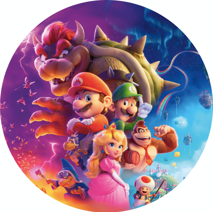 Customize Bowser Backdrop Cover Round Backdrop Boys Birthday Party Circle Background Covers