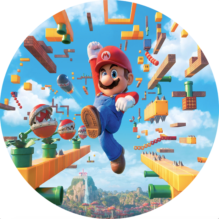 Customize Mario Backdrop Cover Round Backdrop Super Mario Birthday Party Circle Background Covers