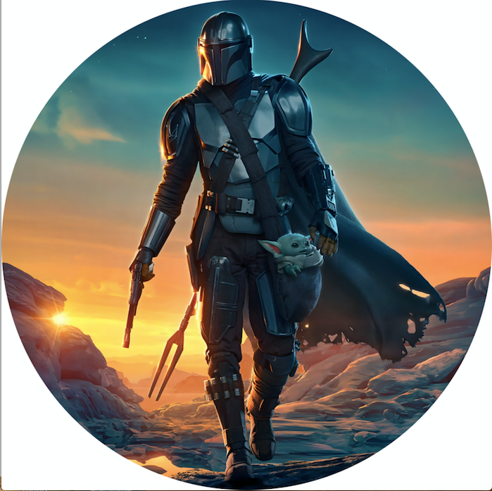 Customize The Mandalorian Photo Backdrop Cover Round Backdrop Birthday Party Circle Background Covers