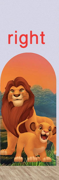 Customize Size Lion King Photo Background Cover Arch Chiara Theme Background Double Side Elastic Covers