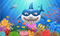 Customize Shark Photography Backdrop Underwater World Kids Photo Background Decor Poster Banner