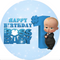 Customize Boss Round Backdrop Covers Baby Boy Birthday Circle Photo Background