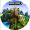 Customize Minecraft Photo Backdrop Cover Kids Round Backdrop Party Circle Background Covers