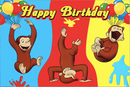 Customize Curious George Photography Backdrops Kids Birthday Background Party Backdrops Photo StudioCurious George