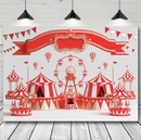 Customize Circus Theme Photography Backdrop Birthday Party Balloon Carnival Children Portrait Photo Background