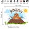 Custom Happy Groundhog Festival Background Cartoon Cute Sun Backdrop Photography Decoration