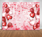 Custom Heart Balloon Background Valentine's Day Red Love Girls Boy Backdrop Decor