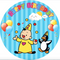 Bumba Background Custom Cartoon Bumba Round Backdrops Birthday Party Circle Background ...