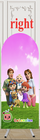 Custom Kids Cartoon Photo Background Birthday Events Theme Arch Backgrounds Double Side Elastic Covers