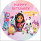 Customize Theme Photo Backdrop Cover Round Backdrop Girls Birthday Party Circle Background Covers