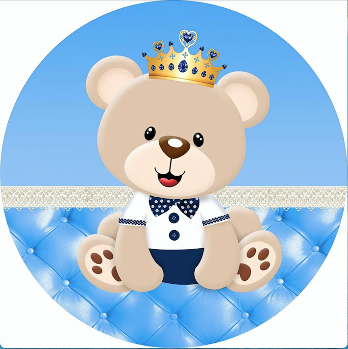 Fondo de tela circular personalizable para fiestas, baby showers, cumpleaños, etc.
