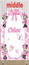 Customize Size Photo Background PinkGirls Birthday Party Cover Theme Arch Background Double Side Elastic Covers