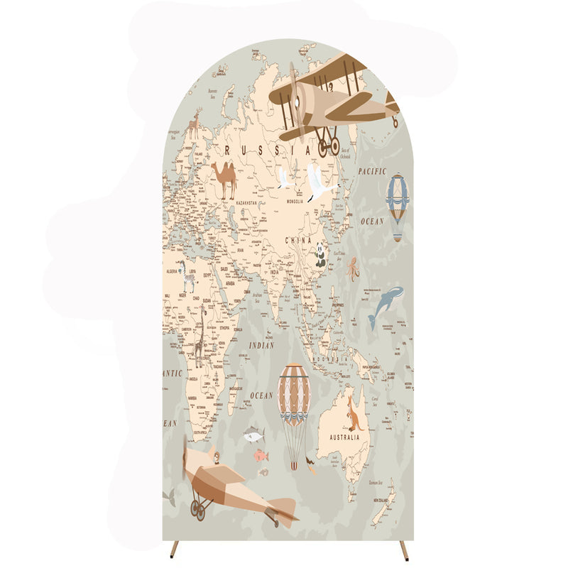 Customize Photo Background Arch Chiara Theme Background Double Side Elastic Covers