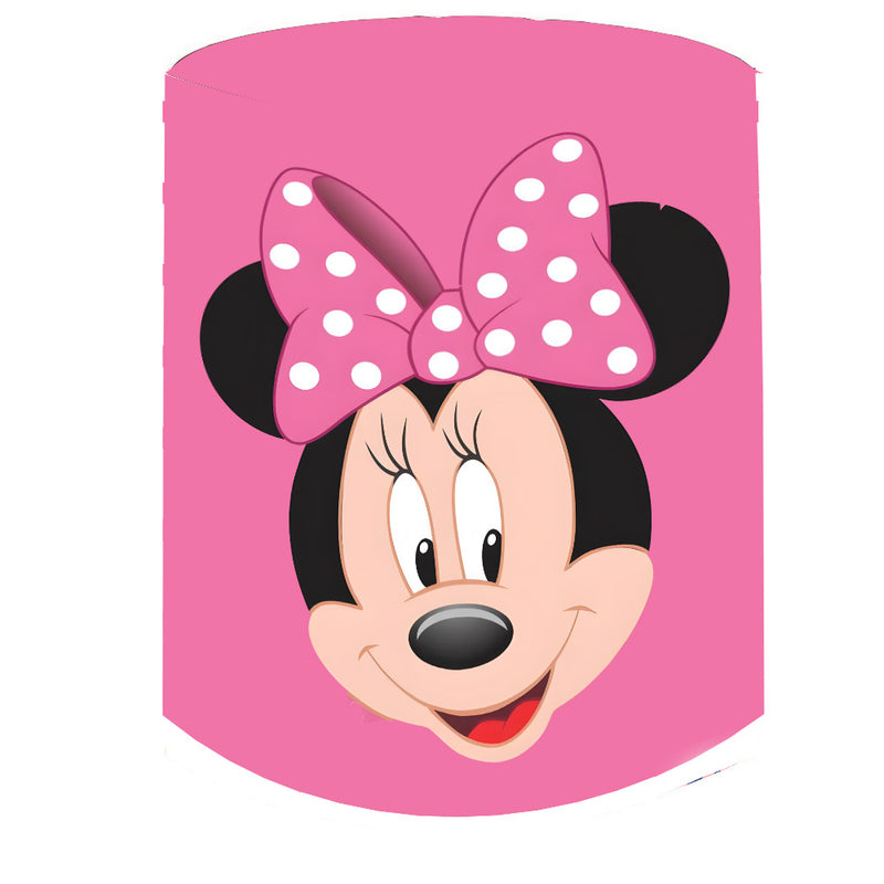Décoration de couverture de cercle de fête d'anniversaire de filles roses d'arrière-plan rond de souris personnalisée 