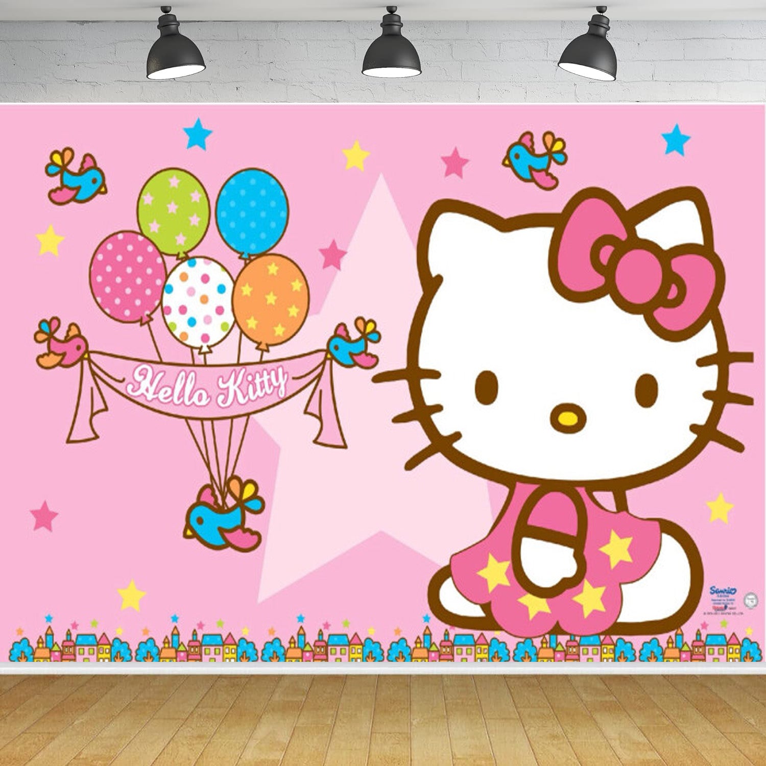 Custom Hello Kitty Photo Backdrop Banner for Girl