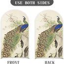Customize Peacock Photo Background Birthday Arch Chiara Theme Background Double Side Elastic Covers