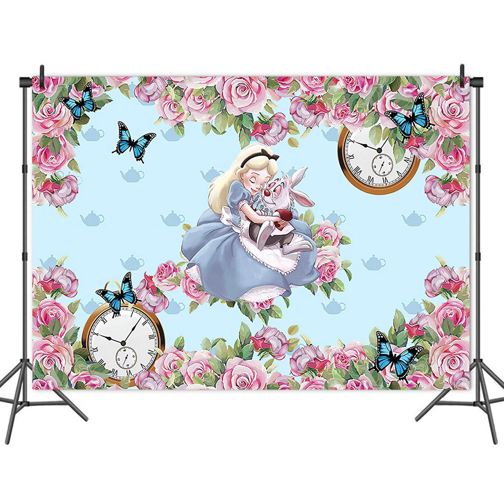 Custom Cartoon Background Banner Baby Shower Party Photography Backdrop