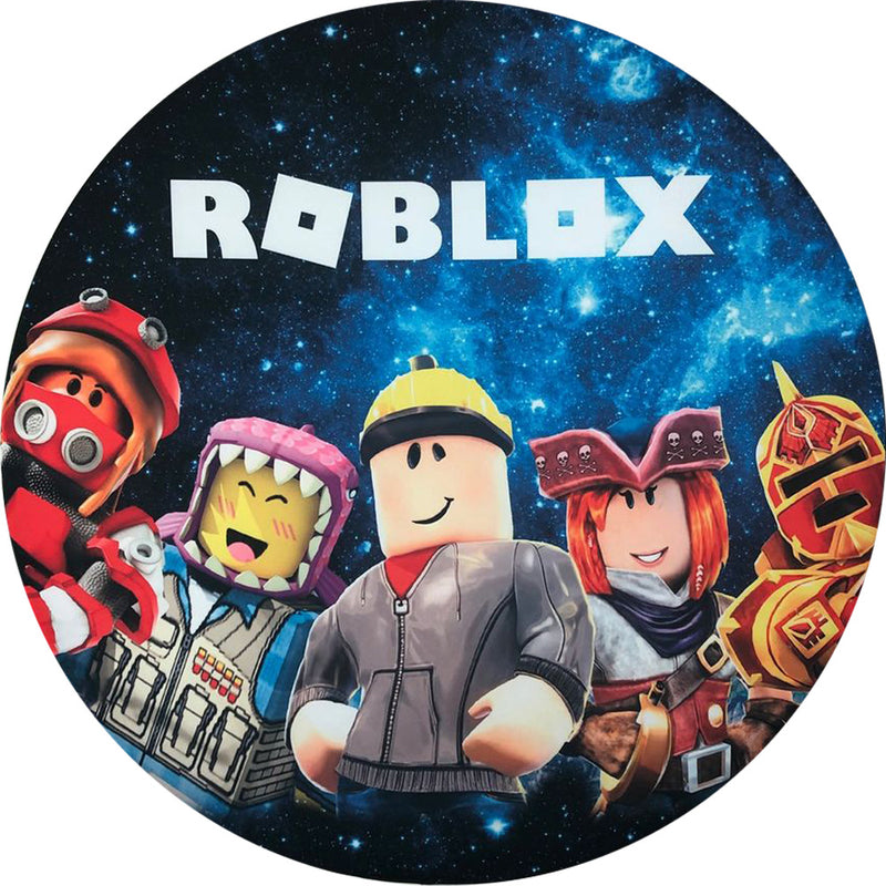 Customize Roblox Round Backdrops Kids Birthday Party Circle Background Robots Game Birthday Covers Cylinder Plinth Covers