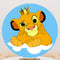 Customize The Lion King Round Backdrop Kids Birthday Circle Background Cylinder Plinth Covers