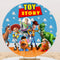 Customize Size Toy Story Photo Backdrop Covers Circle Background Cylinder Plinth Covers