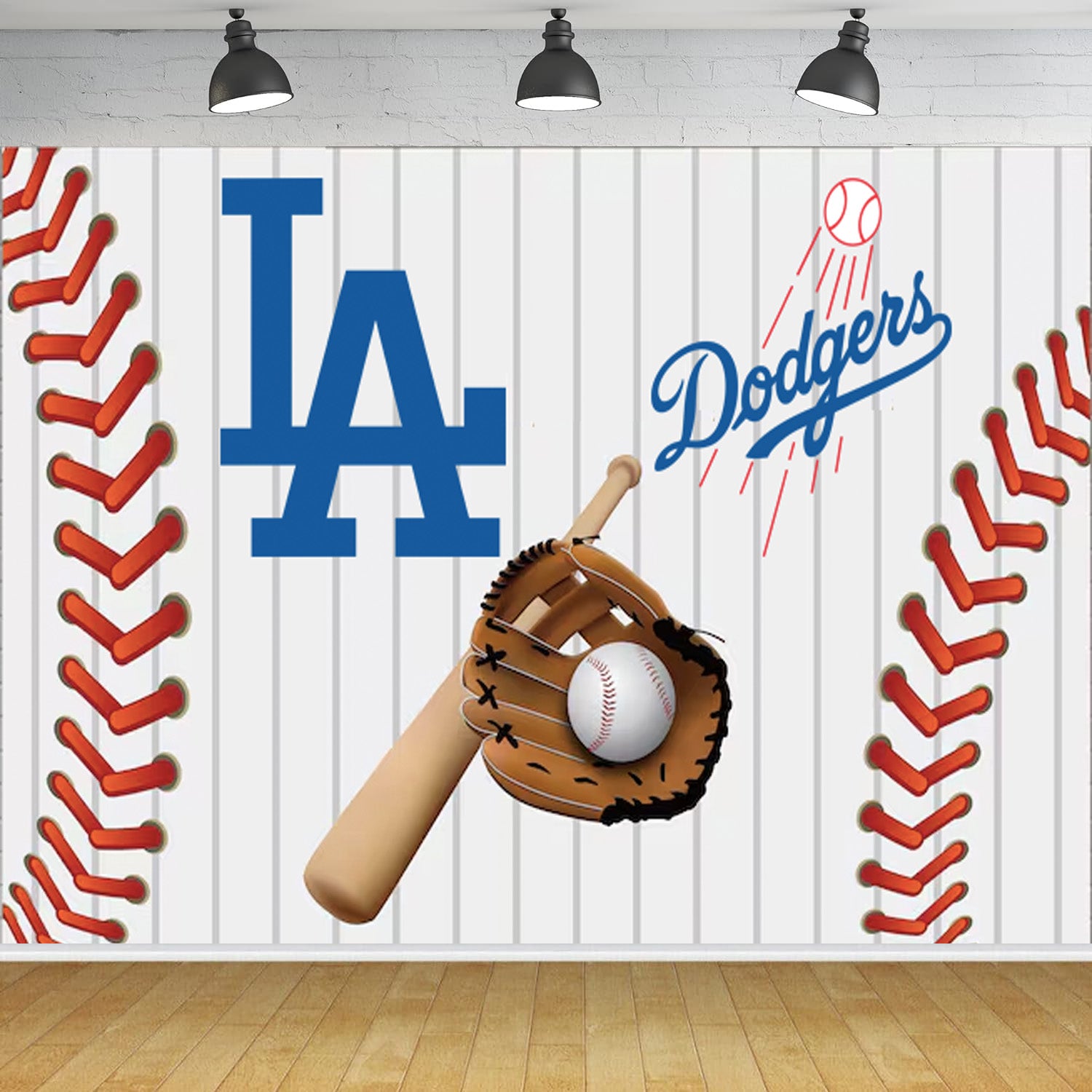 Custom Dodgers Photo Backdrop Baseball Party Banners
