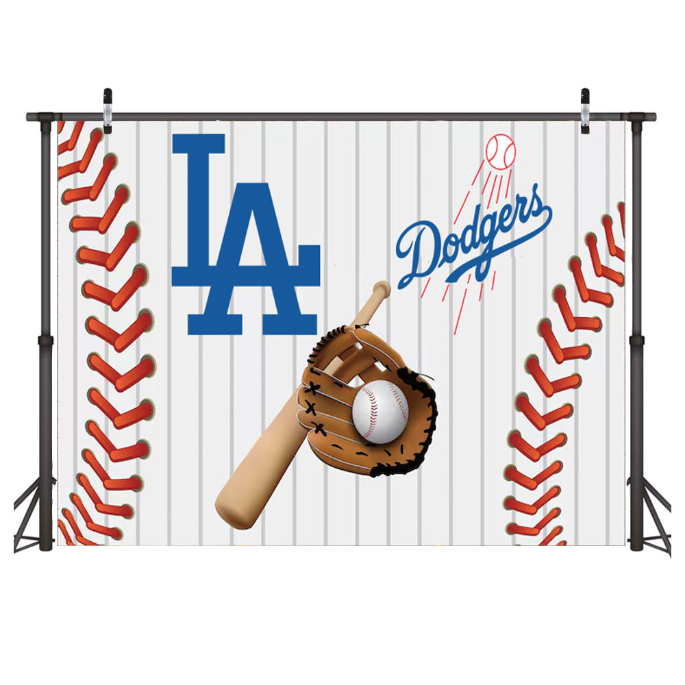 Custom Dodgers Photo Backdrop Baseball Party Banners