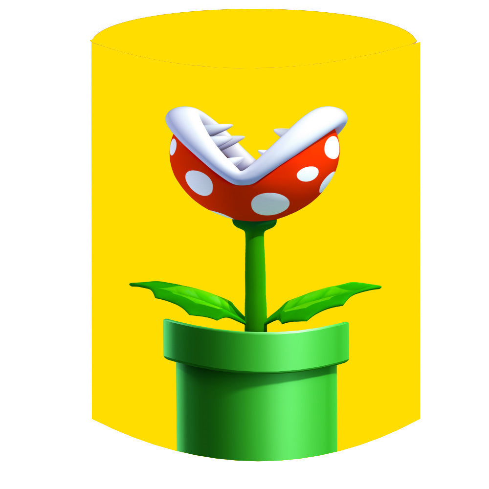 Custom Super Mario Photo Backdrop for Boy Cylinder Plinth Covers