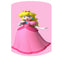 Customize Super Mary Peach Amiibo Princess Backdrop Cover Round Backdrop Girls Birthday Party Circle Background Covers