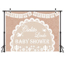Custom Name Baby Shower Background Banner Newborn Party Photography Backdrop
