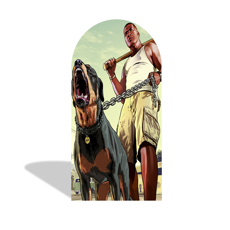 Custom Grand Theft Auto Photo Backdrop Cover Arch Double Side Elastic Cover