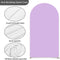 Customize Plain Purple Photo Background Birthday Arch Chiara Theme Background Double Side Elastic Covers