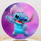 Disney Stitch Round Backdrops Kids Birthday Party Circle Background Lilo&Stitch Birthday Covers Cylinder Plinth Covers