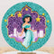 Jasmine Princess Aladdin Magic Lamp Backdrop Cover Round Backdrop Kids Birthday Party Circle Background Covers