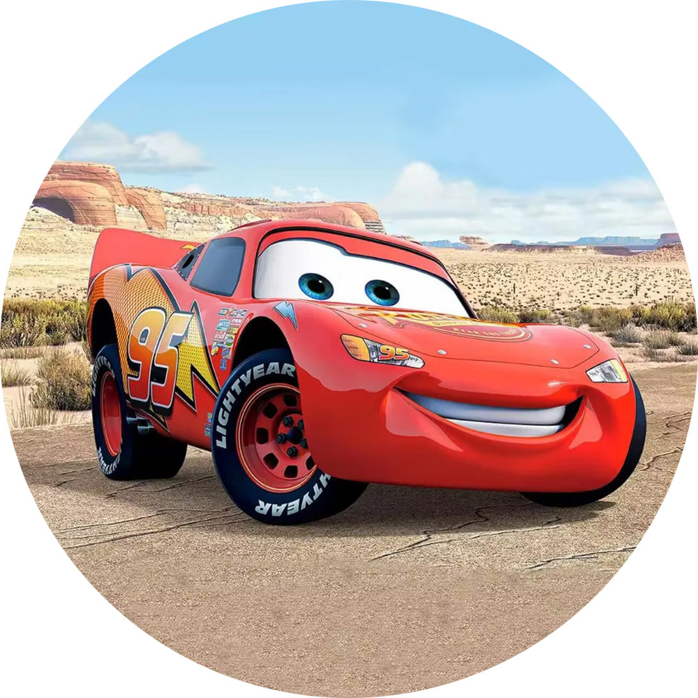 Customize Car Photo Backdrop Boys Birthday Cover Round Backdrop Birthd ...