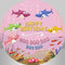 Customize Shark Round Backdrop Pink Ocean Underwater Fish Girls Birthday Party Circle Background Cylinder Plinth Covers