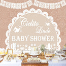 Custom Name Baby Shower Background Banner Newborn Party Photography Backdrop