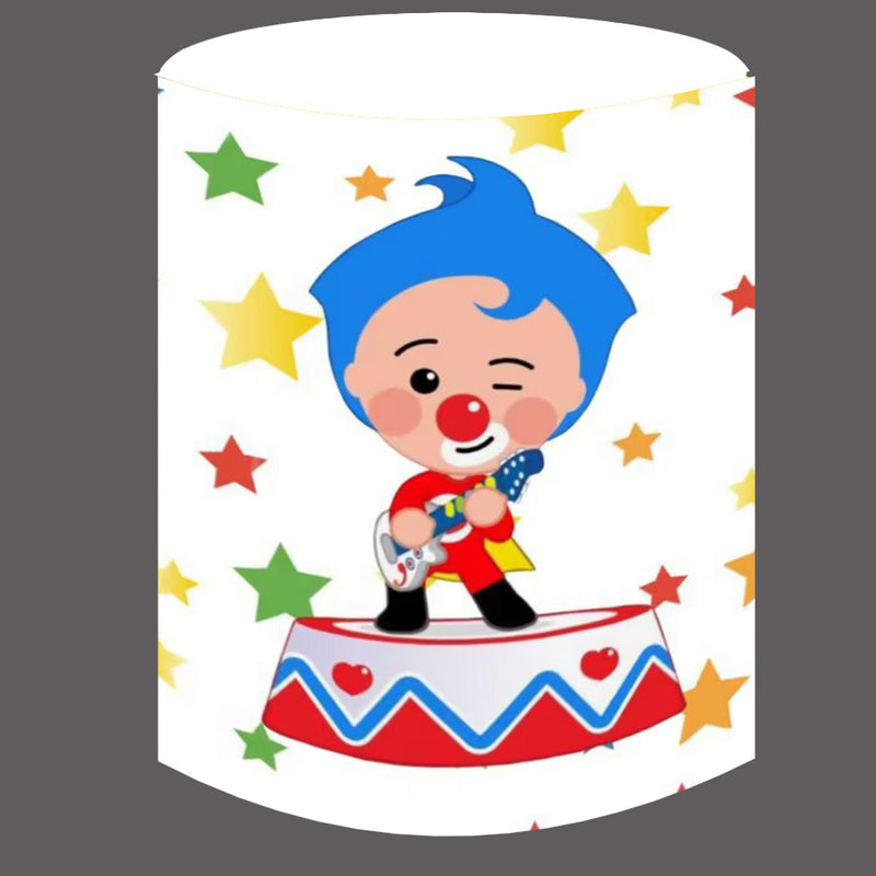 Customize Size Party Round Backdrop Cover Circle Background 3pcs Cylinder Plinth Covers