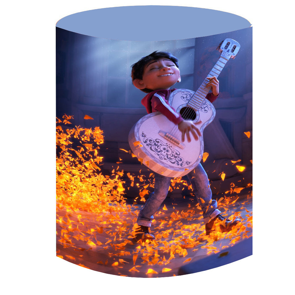 Custom Coco Round Photo Backdrop Cylinder Plinth Covers