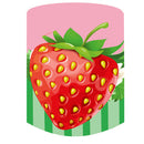 Charlotte aux fraises – arrière-plan rond pour Photo de fille, couverture de plinthe cylindrique de fond circulaire pour anniversaire 