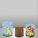 Customize The Lion King Round Backdrop Kids Birthday Circle Background Cylinder Plinth Covers