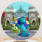 Personalizar The Monsters Inc foto telón de fondo cubierta redonda telón de fondo círculo de fiesta cubiertas de fondo 