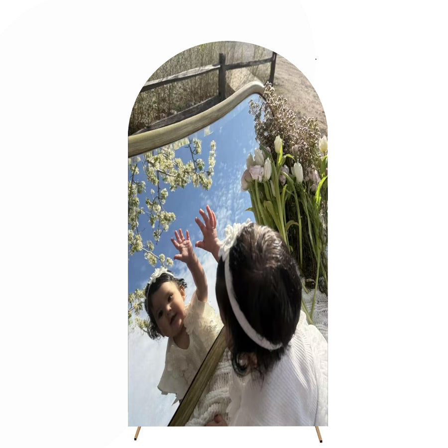 Fondos elásticos dobles para arco de cumpleaños, fondo de foto personalizable, fundas de Chiara