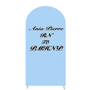 Customize Blue Photo Background Arch Chiara Theme Background Double Side Elastic Covers