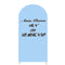 Customize Blue Photo Background Arch Chiara Theme Background Double Side Elastic Covers