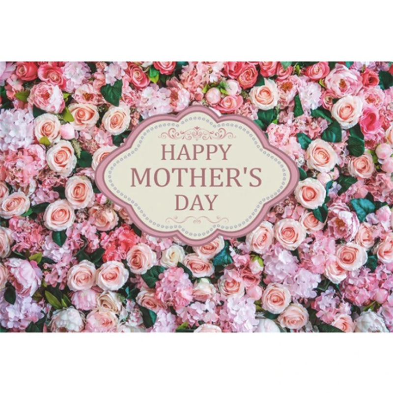 Custom Mother's Day Photo Backdrop Floral Mothers Party Photography Backdrop Banners