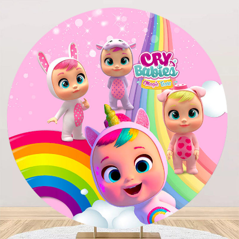 Bebes Llorones Background Cry Baby Magic Tears Round Photo