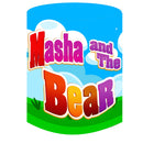 Arrière-plan rond personnalisé Masha et ours, couverture de plinthe de cylindre de fond de cercle d'anniversaire pour enfants 
